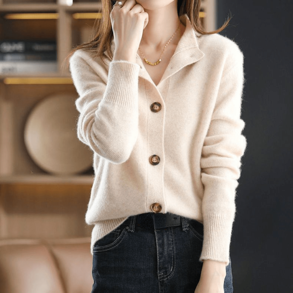 Anny - Luxuriöser Cashmere Strickcardigan