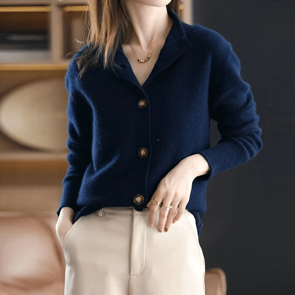 Anny - Luxuriöser Cashmere Strickcardigan