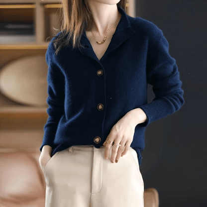 Anny - Luxuriöser Cashmere Strickcardigan