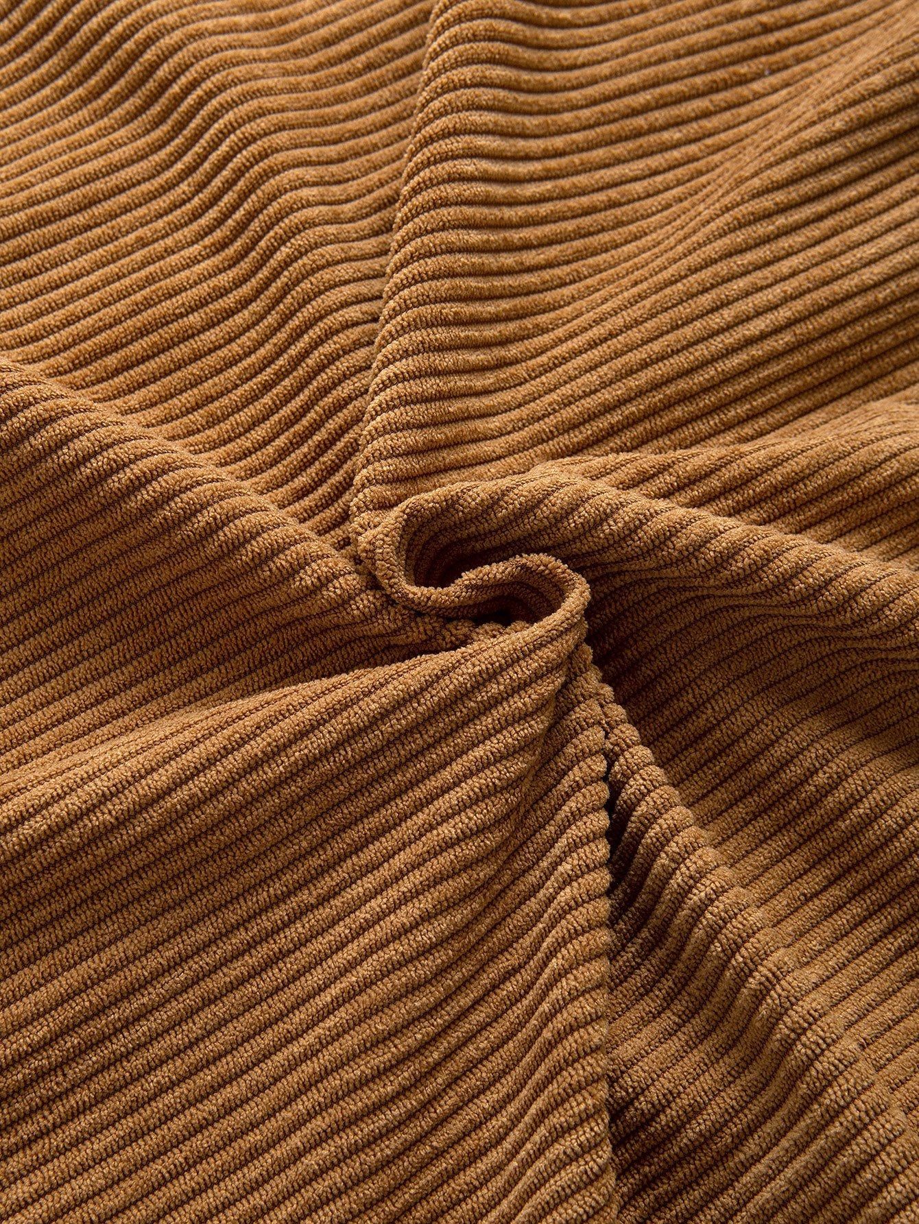 Relaxed Fit Colorblock Corduroy Hemd mit Kapuze