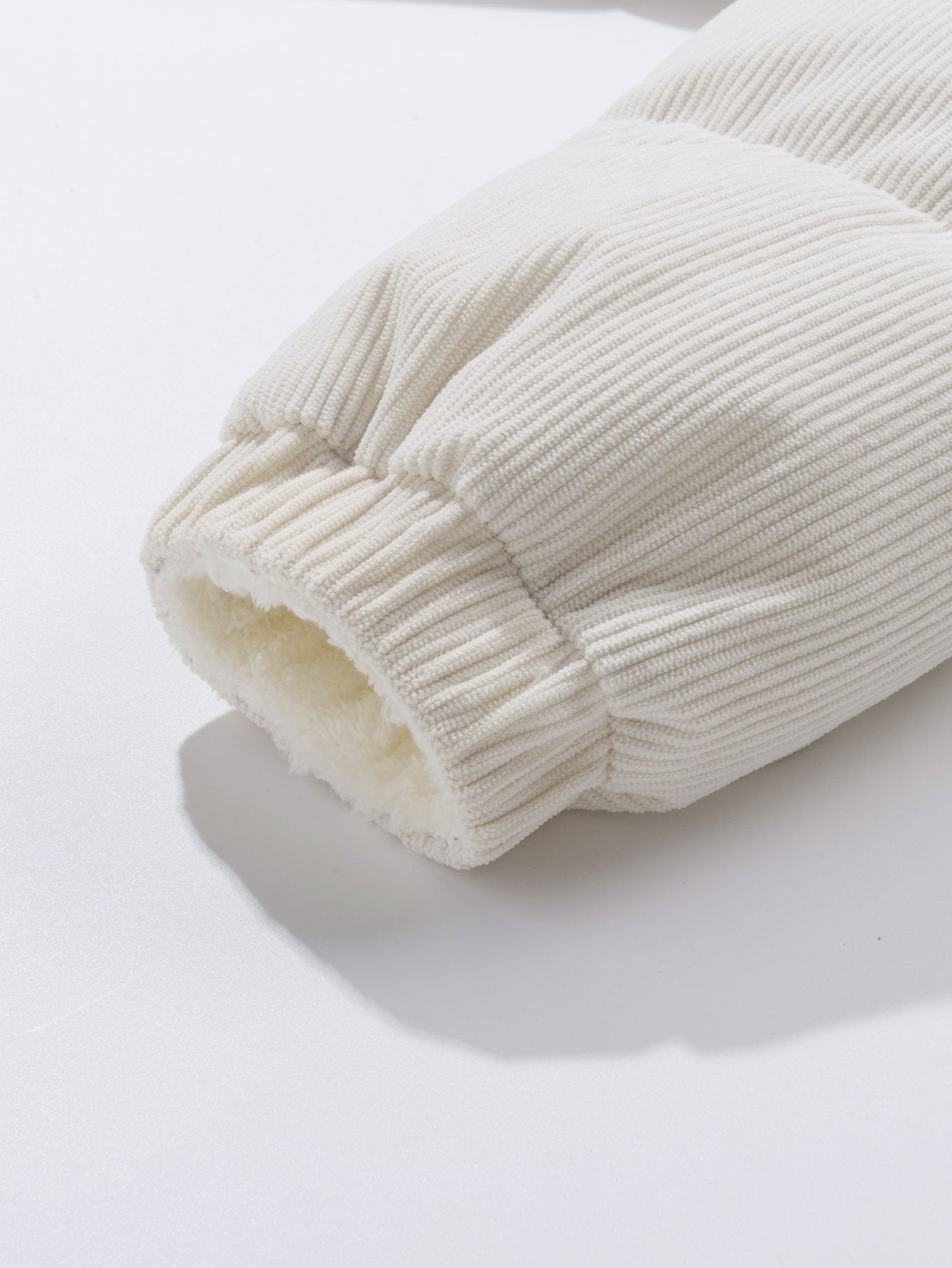 Umkehrbarer Teddy-Fleece und Corduroy Mantel