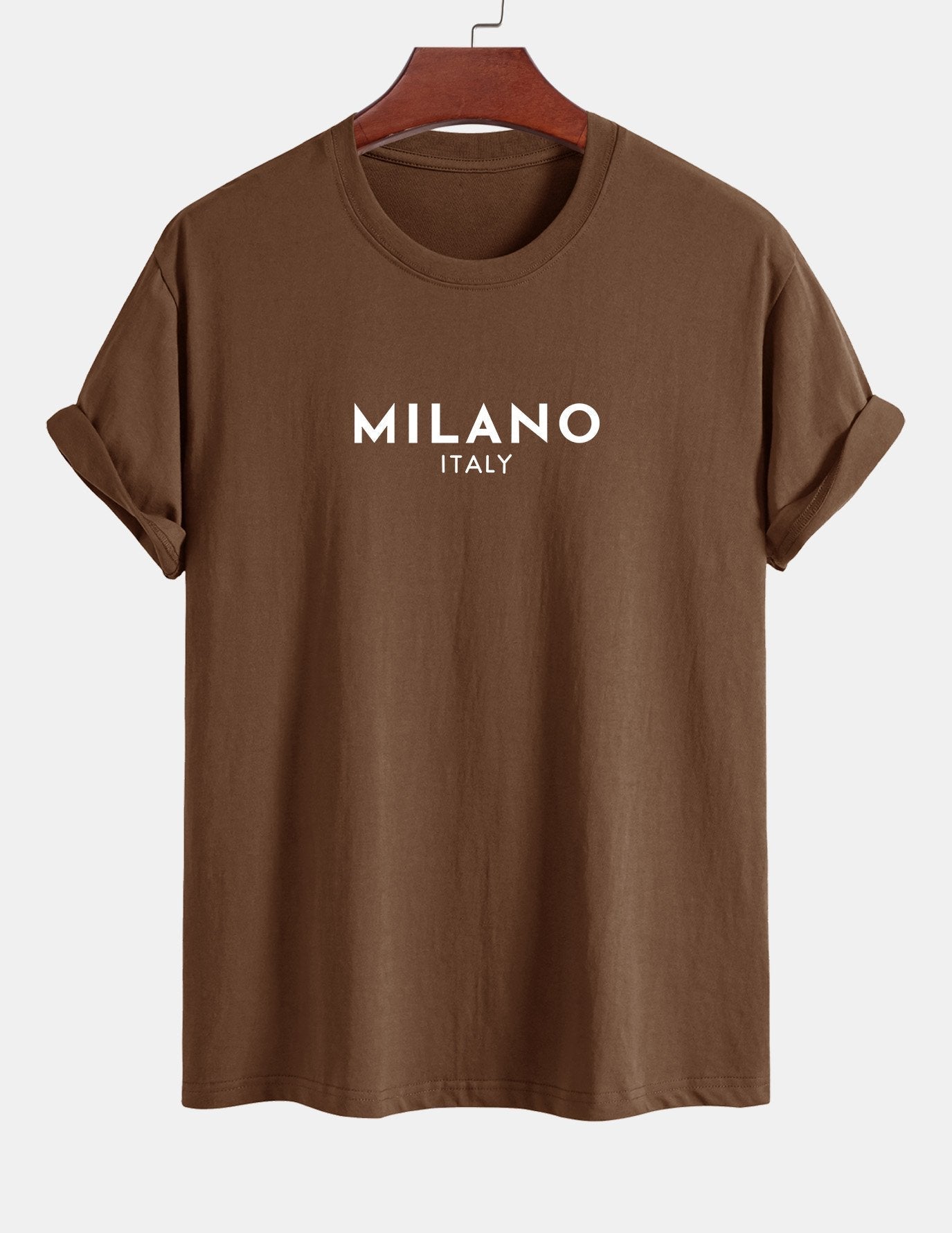 Regular Fit Milano Italian Print Cotton T-Shirt