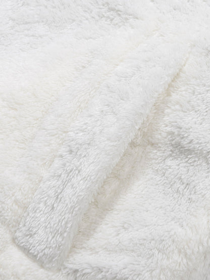 Umkehrbarer Teddy-Fleece und Corduroy Mantel