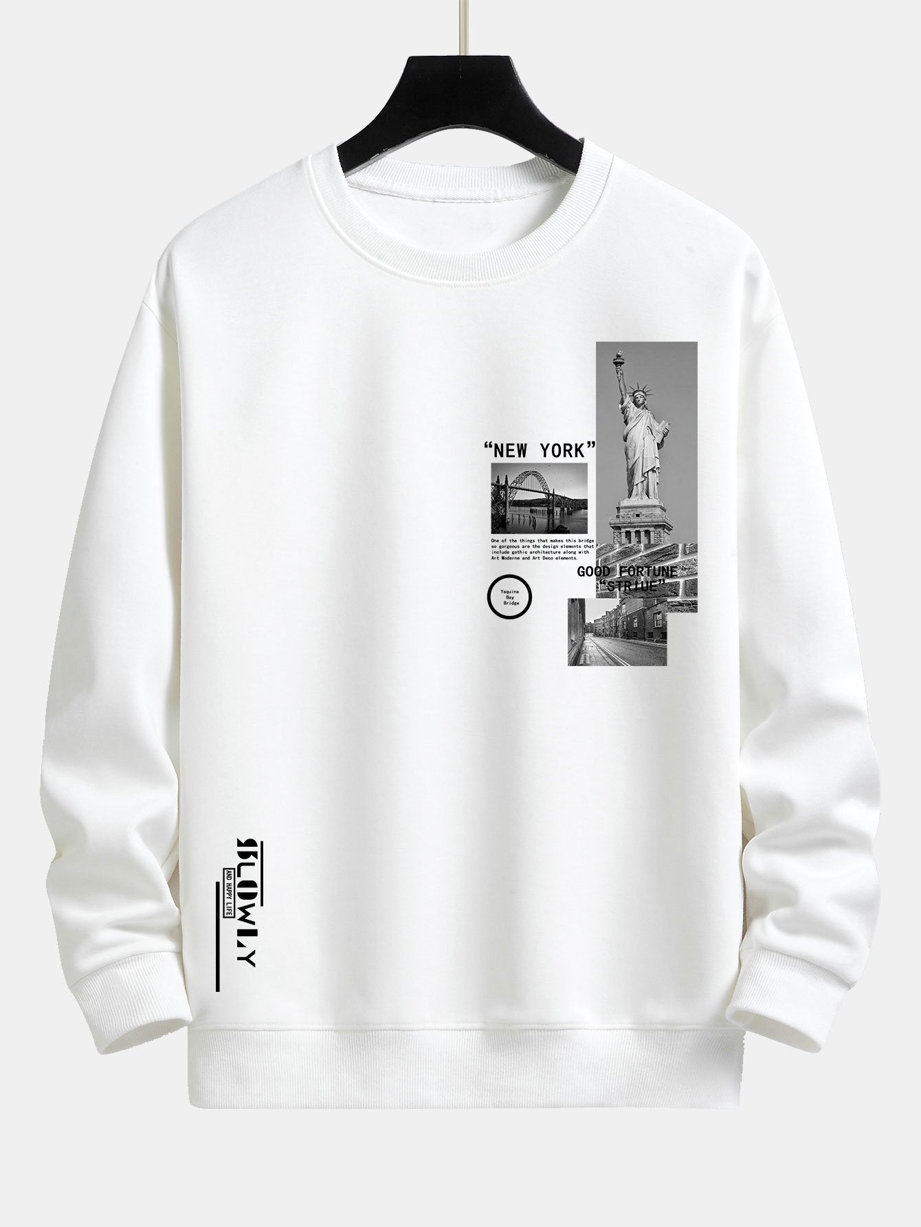 Relaxed Fit Sweatshirt with New York Architecture Print