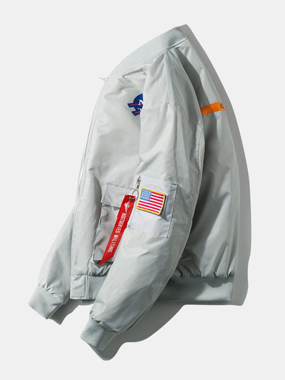 Überdimensionale NASA Druck Bomberjacke
