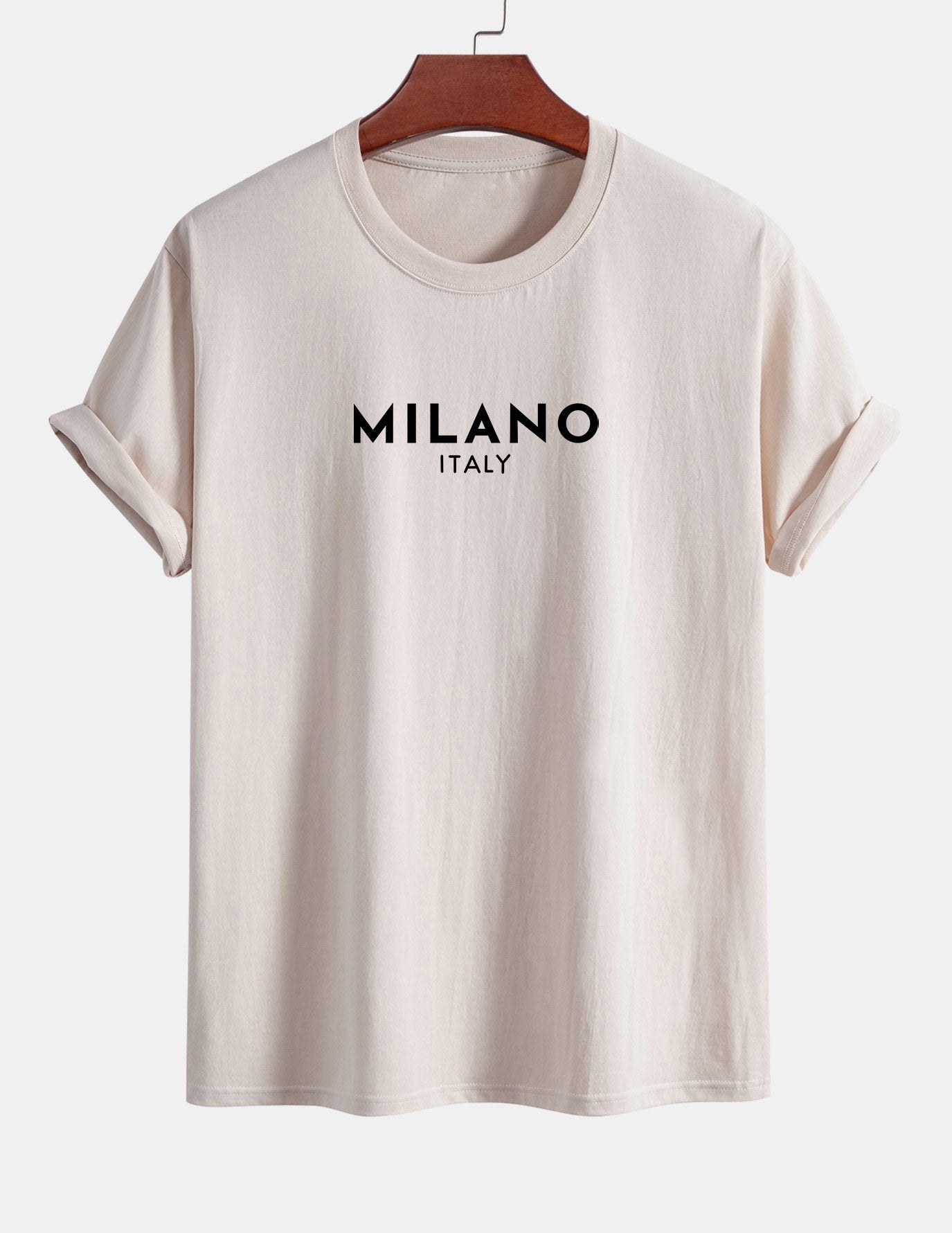 Regular Fit Milano Italian Print Cotton T-Shirt