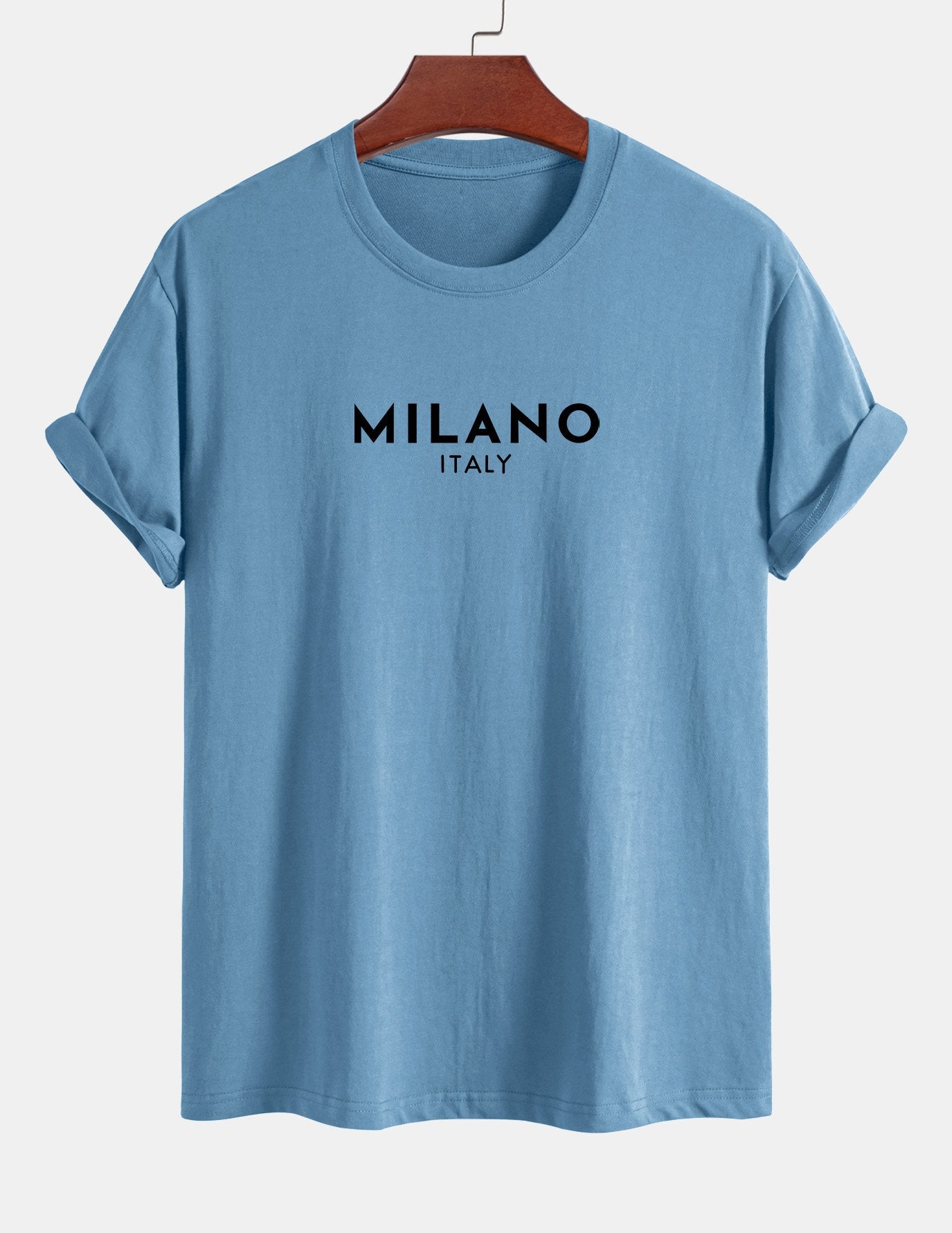 Regular Fit Milano Italian Print Cotton T-Shirt