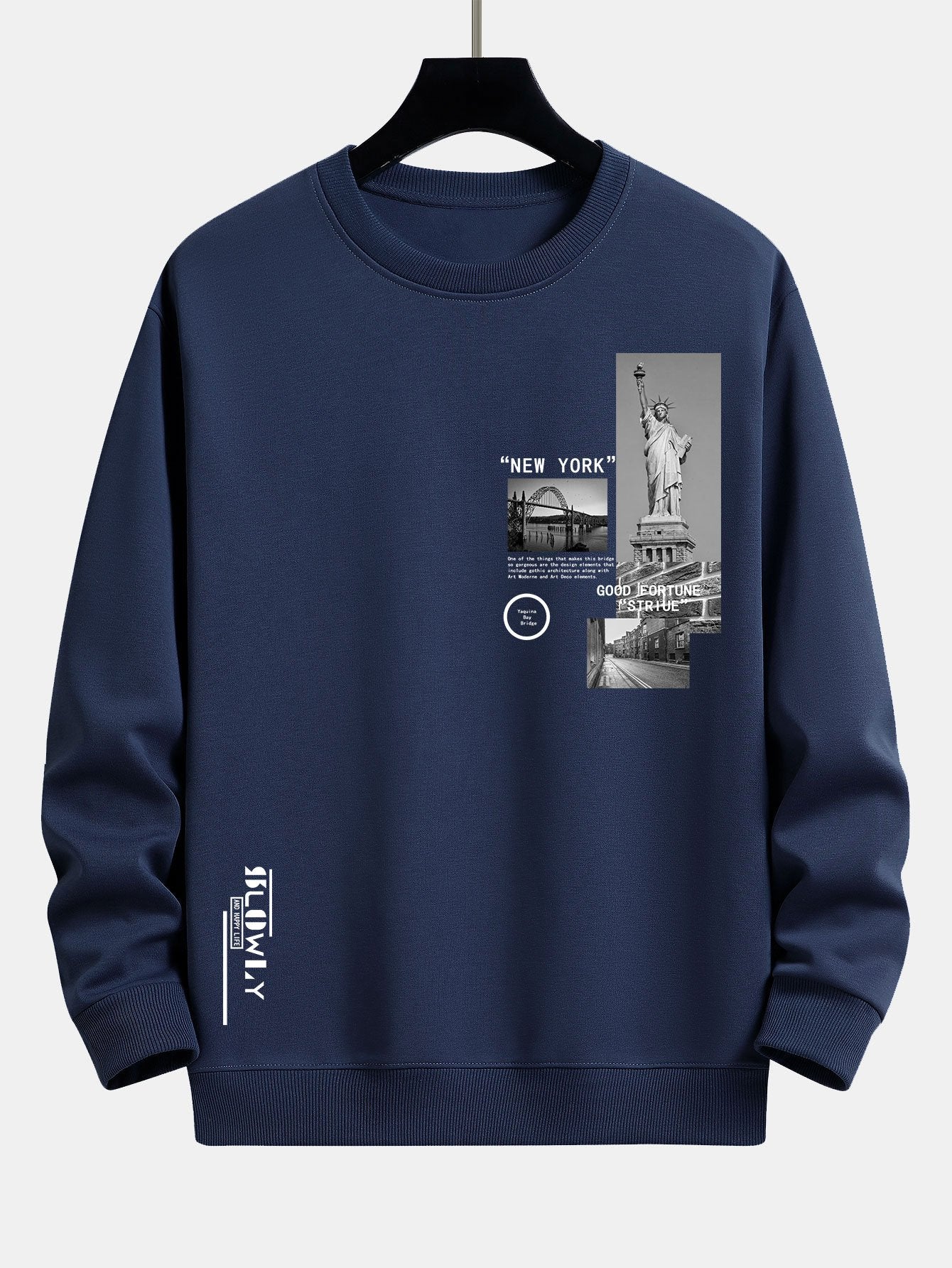 Relaxed Fit Sweatshirt with New York Architecture Print