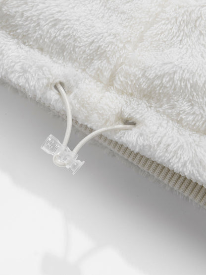 Umkehrbarer Teddy-Fleece und Corduroy Mantel