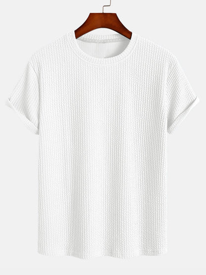 Muscle-Fit Ribbed T-Shirt