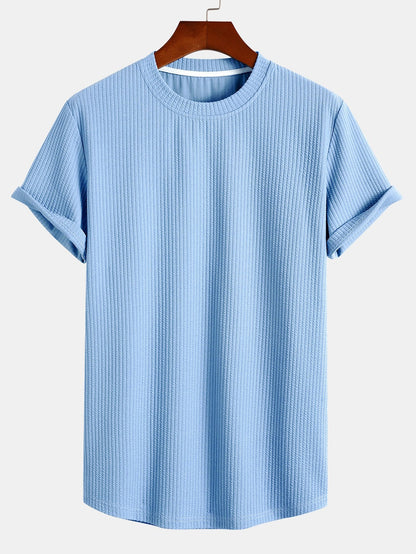 Muscle Fit Ripped Hem T-Shirt and Shorts Set