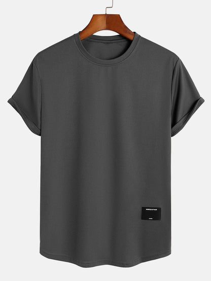 Arc Hem Mesh T-Shirt with Muscle Fit
