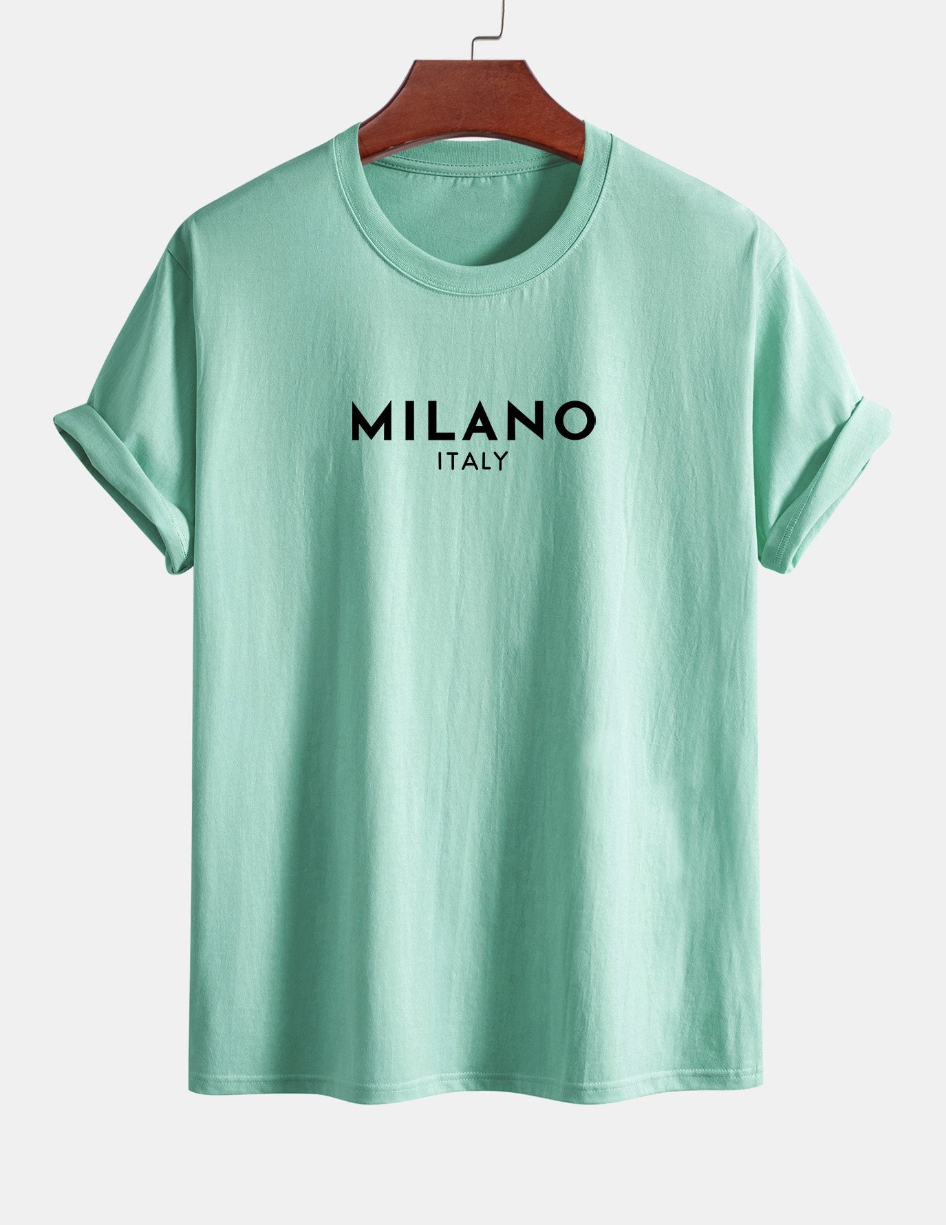 Regular Fit Milano Italian Print Cotton T-Shirt