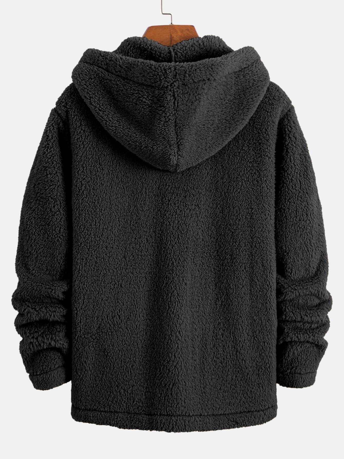 Teddy-Fleece-Knopf-Hoodie-Mantel