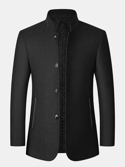 Blazer mit Stehkragen aus Wollmischung