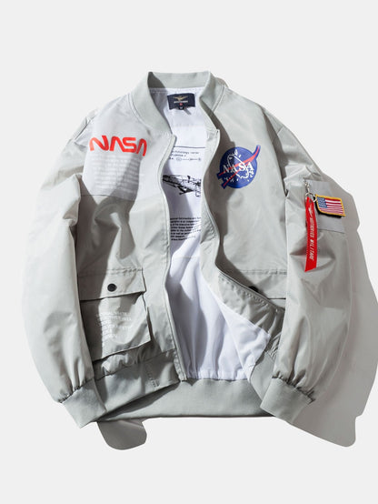 Überdimensionale NASA Druck Bomberjacke