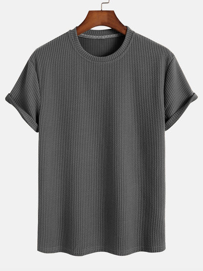 Muscle-Fit Ribbed T-Shirt