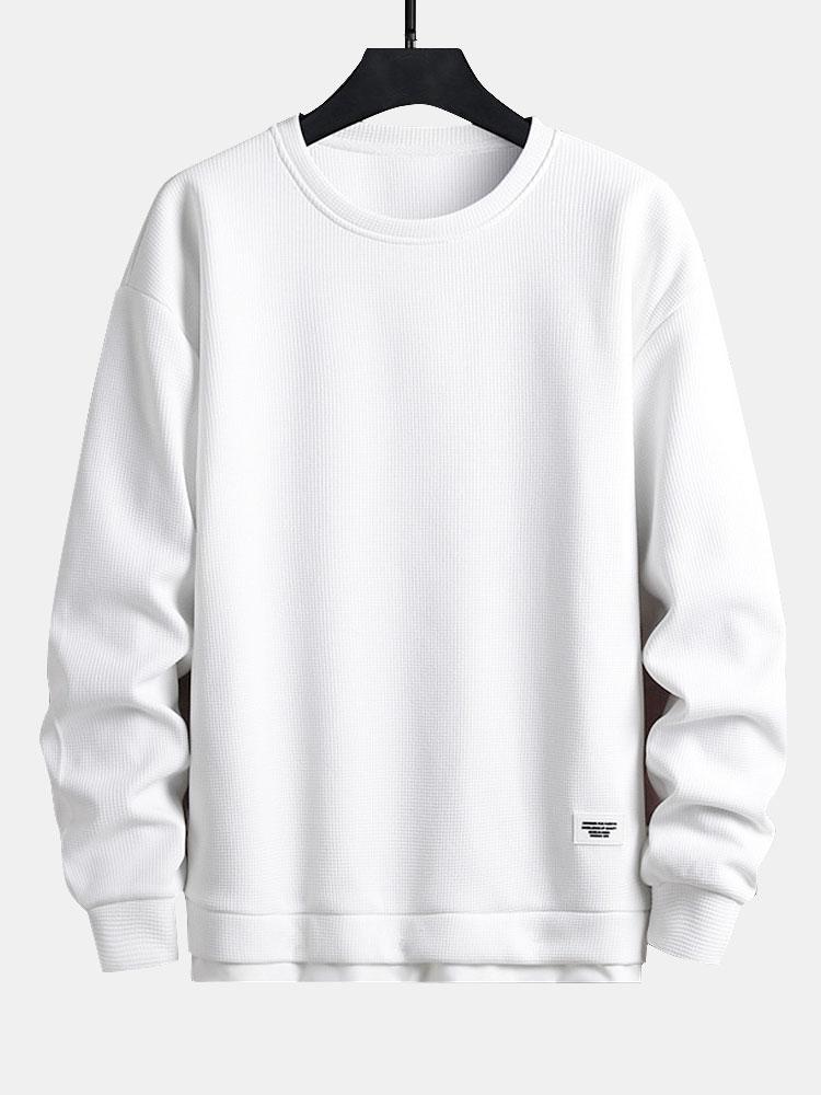 Zweischichtiges Waffel-Sweatshirt