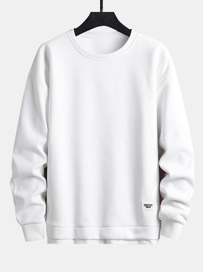 Zweischichtiges Waffel-Sweatshirt