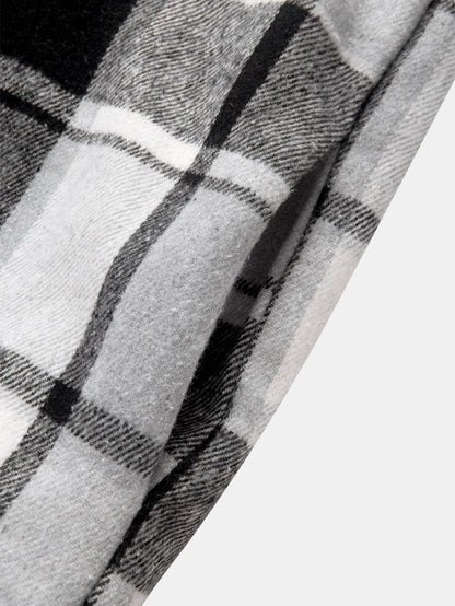 Flanell-Karobluse mit Kapuze und Teddyfutter