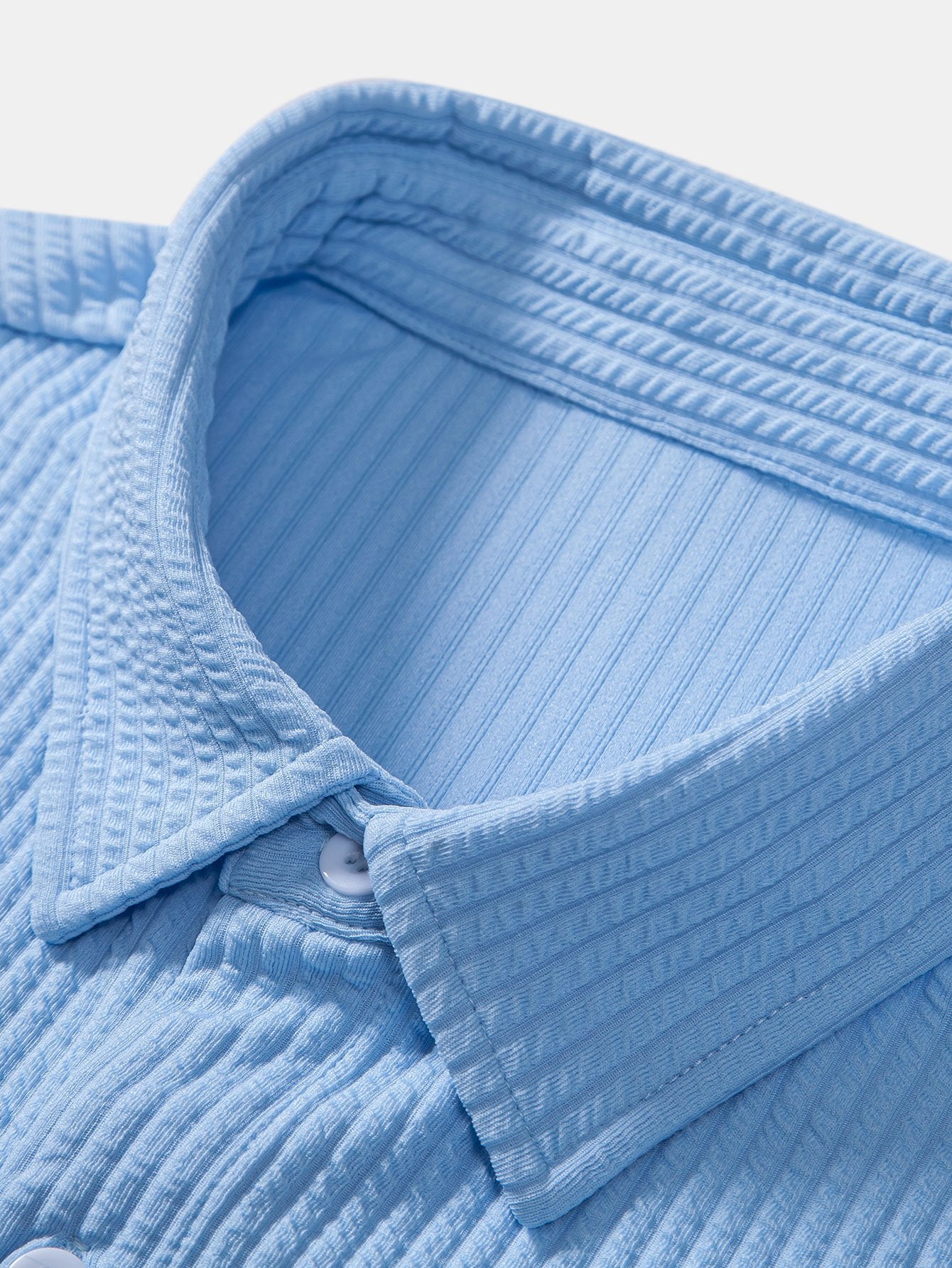 Muscle Fit Rip-Stop Shirt mit Knopfleiste