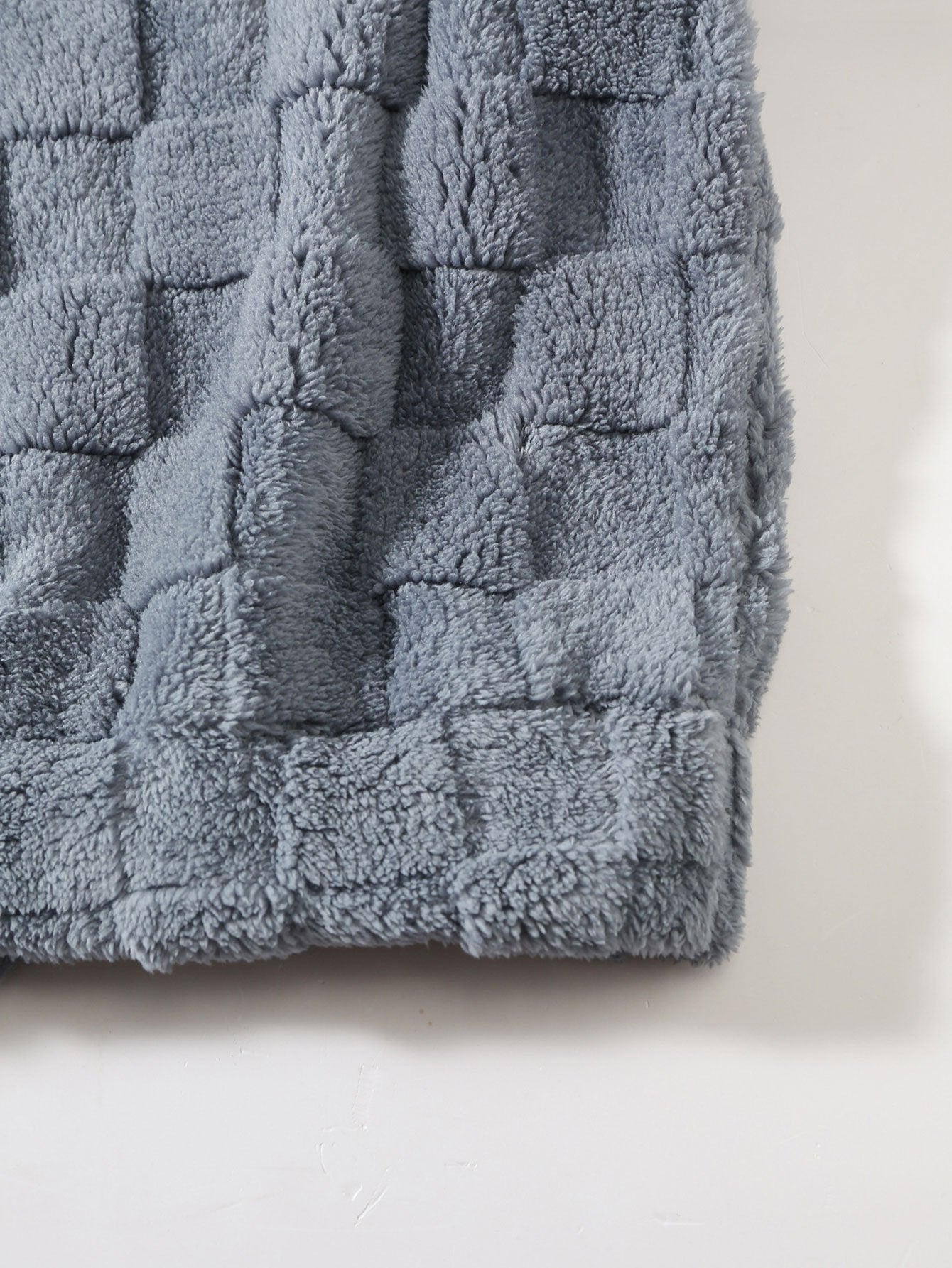 Gemütlicher Schachbrett-Muster Teddy Kapuzenpullover