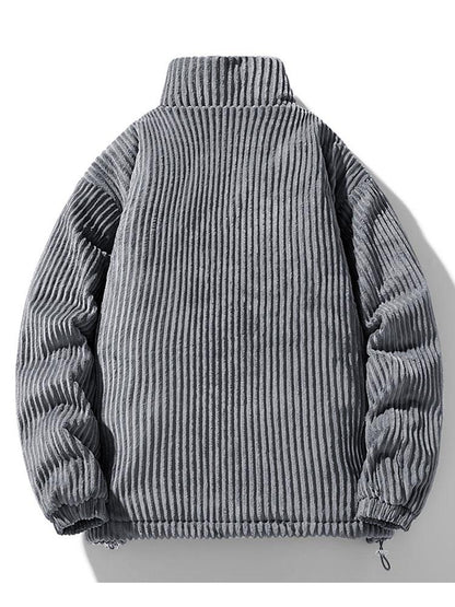 Gefütterter Corduroy-Mantel mit Polsterung