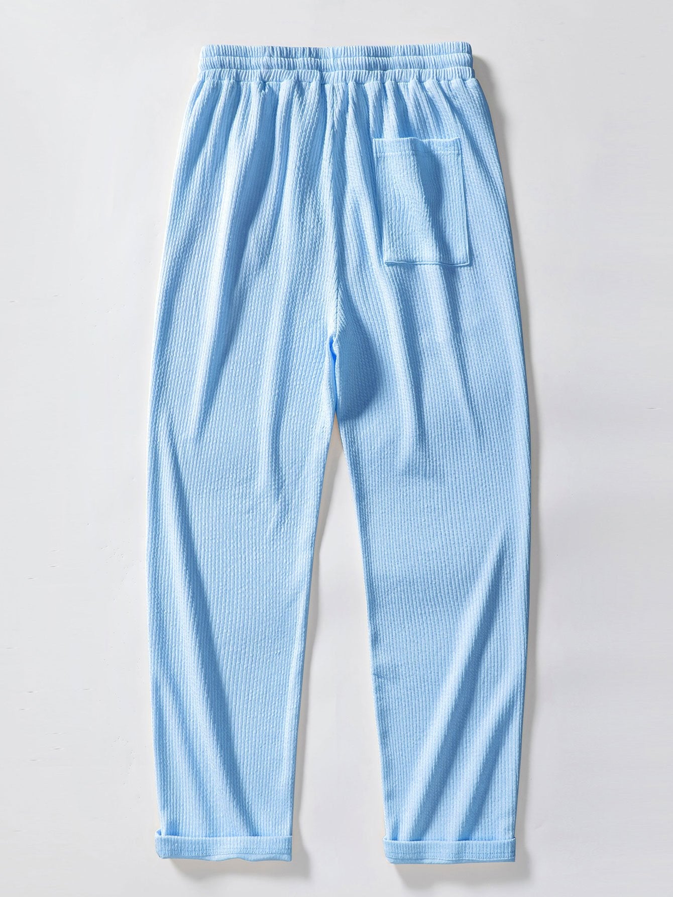 Muscle Fit Rippkragen Shirt & Straight-Cut Ripp Pants