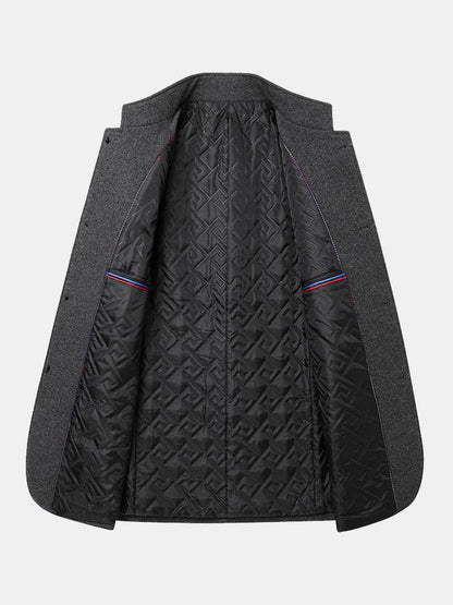 Blazer mit Stehkragen aus Wollmischung