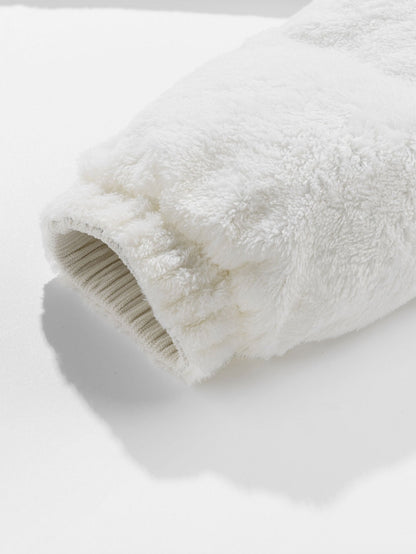 Umkehrbarer Teddy-Fleece und Corduroy Mantel