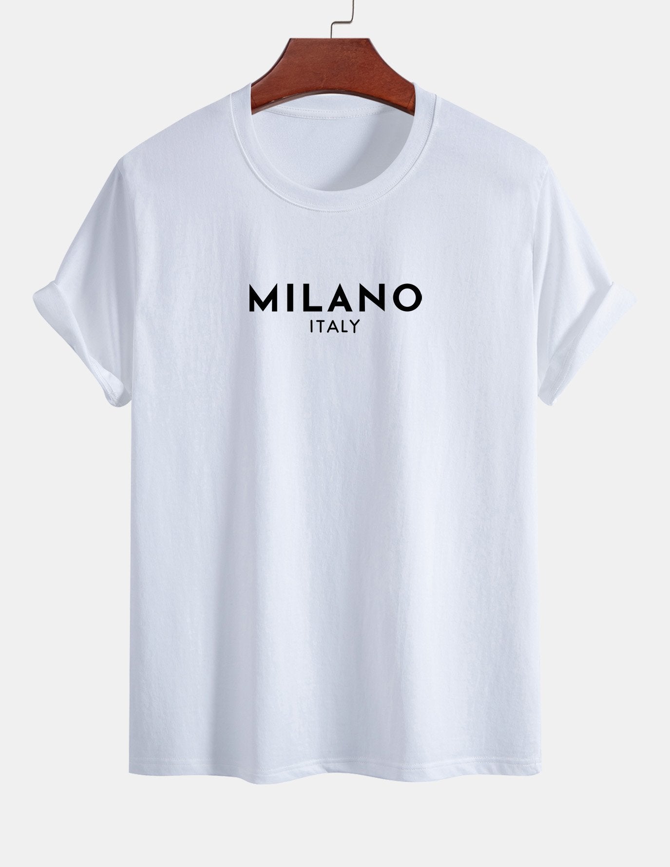 Regular Fit Milano Italian Print Cotton T-Shirt