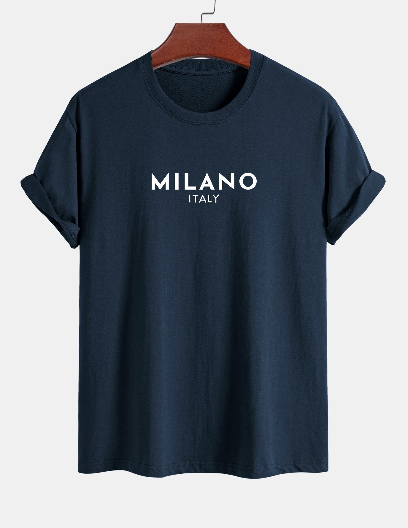 Regular Fit Milano Italian Print Cotton T-Shirt
