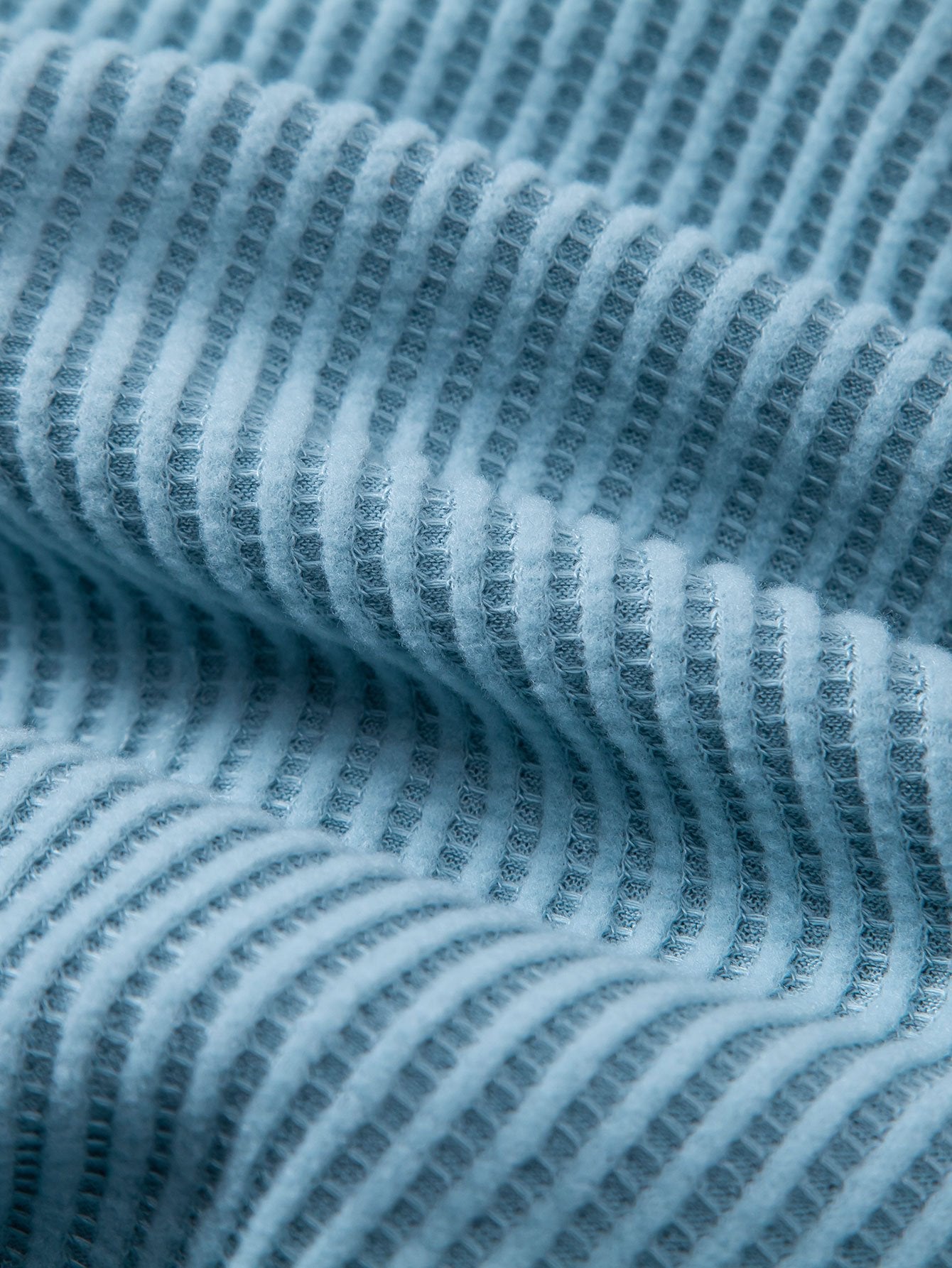 Waffelstruktur Knopf-Oben Hemd