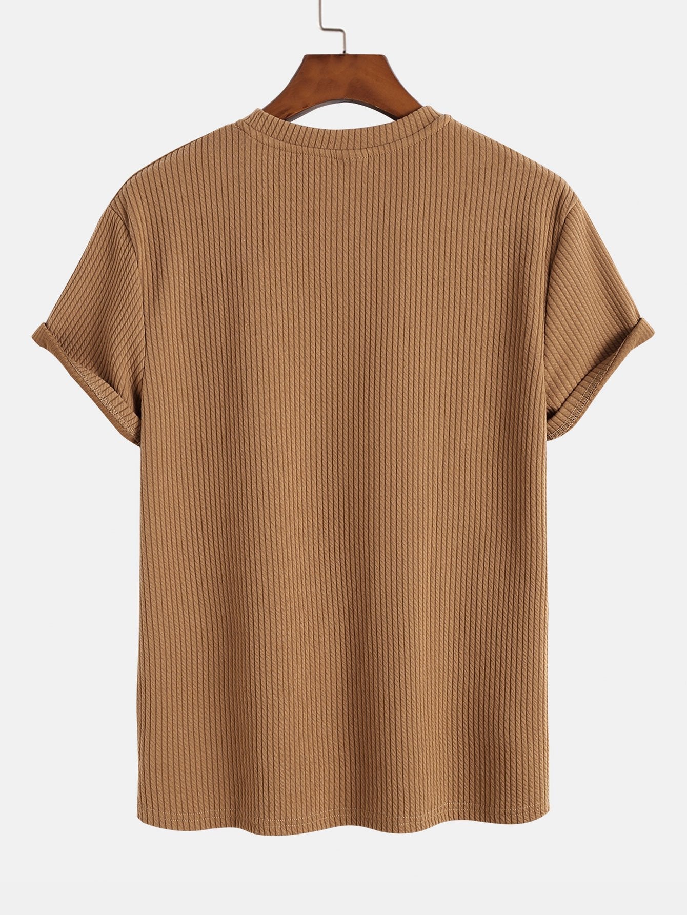 Muscle-Fit Ribbed T-Shirt