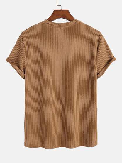 Muscle-Fit Ribbed T-Shirt