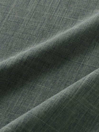 Kurze Ärmel Leinen-Optik Henley-Shirt