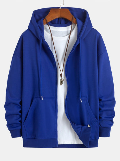 Essential Relaxed Fit Zip-Up Hoodie