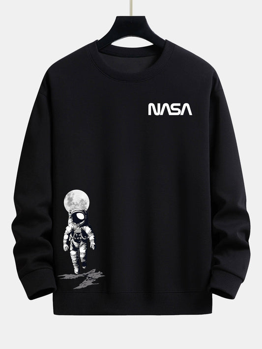 Relaxed Fit Sweatshirt Featuring NASA Astronaut Design