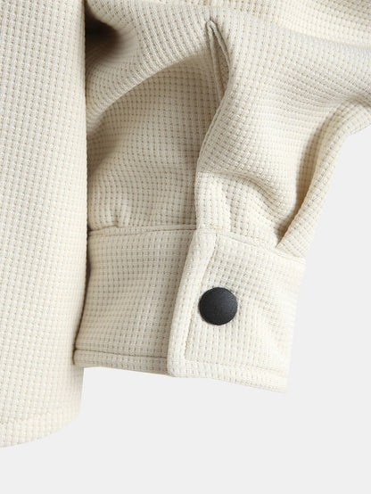 Waffle Hooded Fleece Shirt