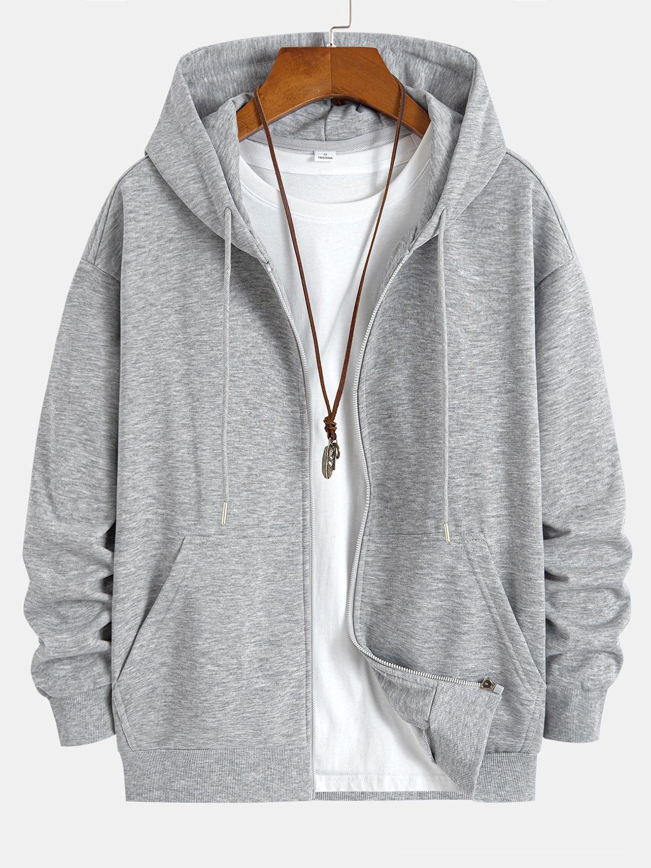 Essential Relaxed Fit Zip-Up Hoodie