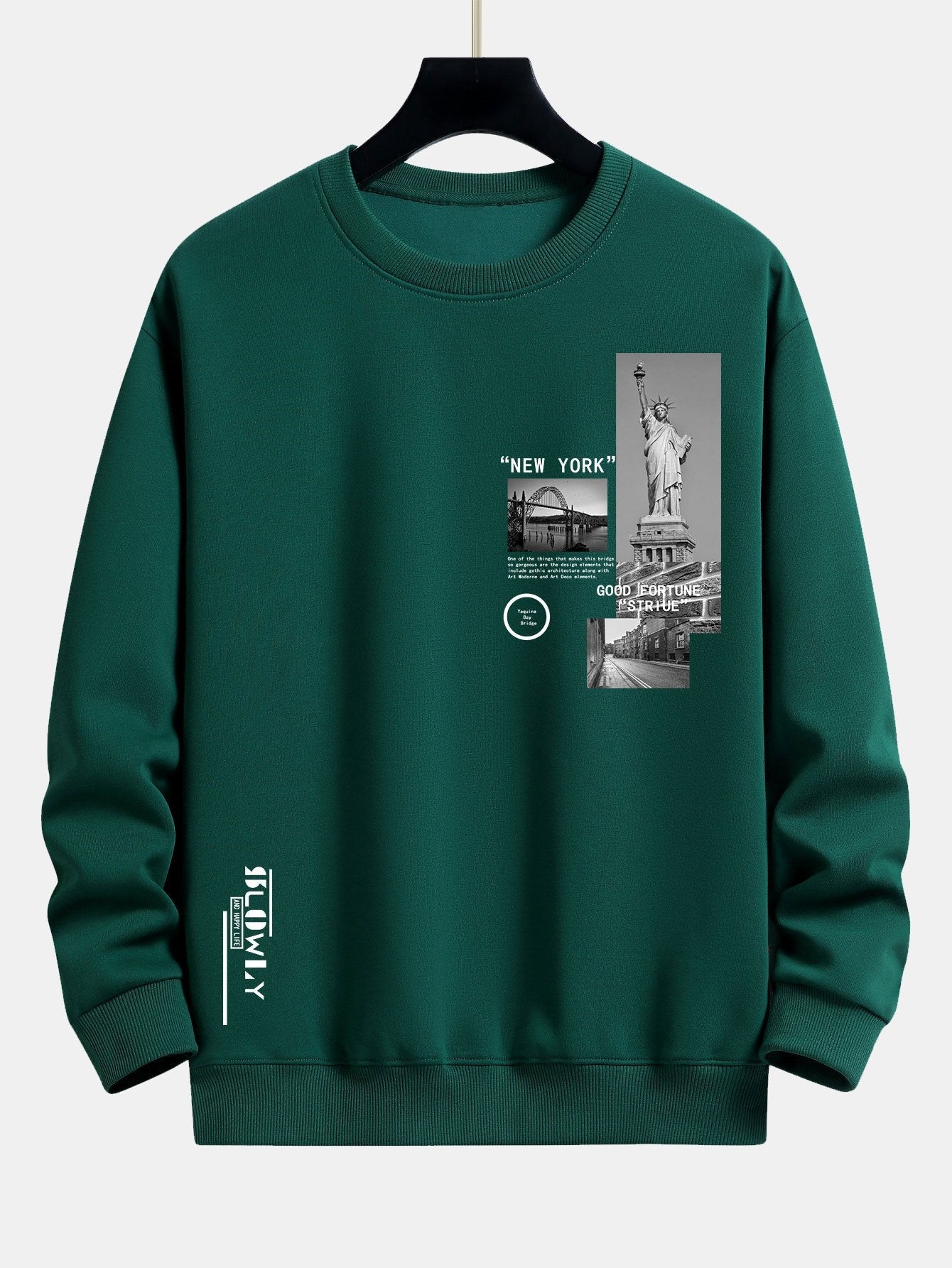 Relaxed Fit Sweatshirt with New York Architecture Print