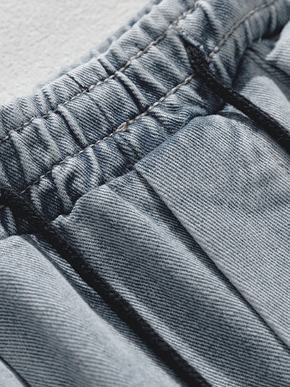 Cargo Jeans mit Elastischem Bund im Relaxed Fit und Geradem Bein