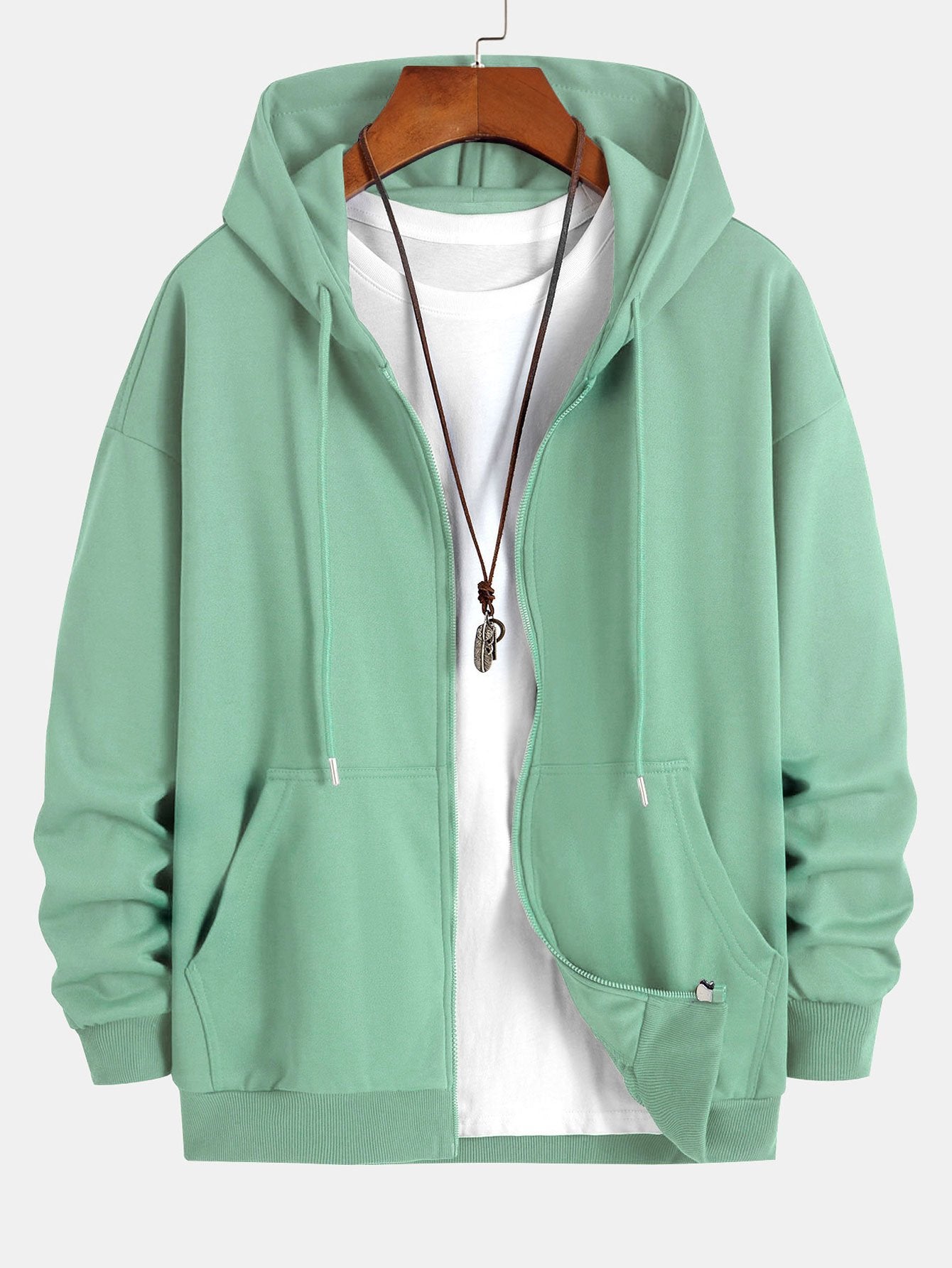 Essential Relaxed Fit Zip-Up Hoodie