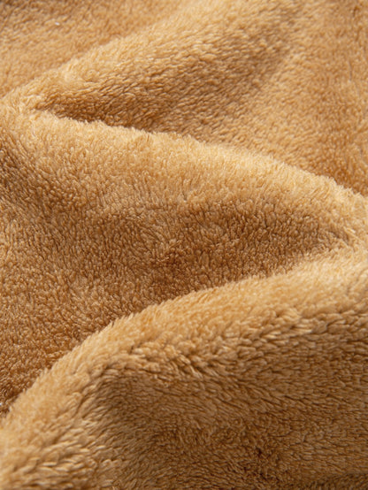 Teddygefütterte Flanell-Karo-Hemdjacke mit Kapuze