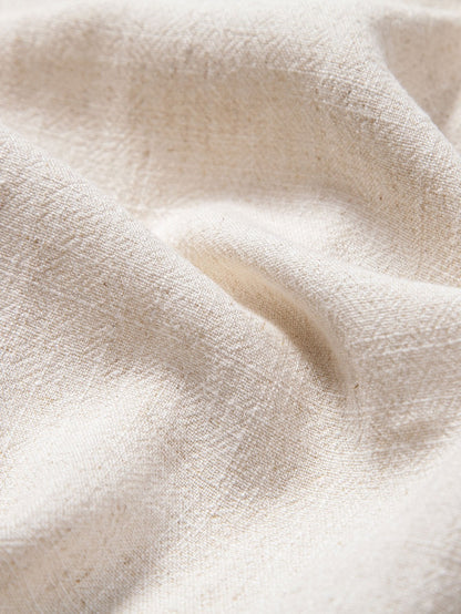 Kurzes V-Ausschnitt Hemd aus Leinen-Rayon-Mischung