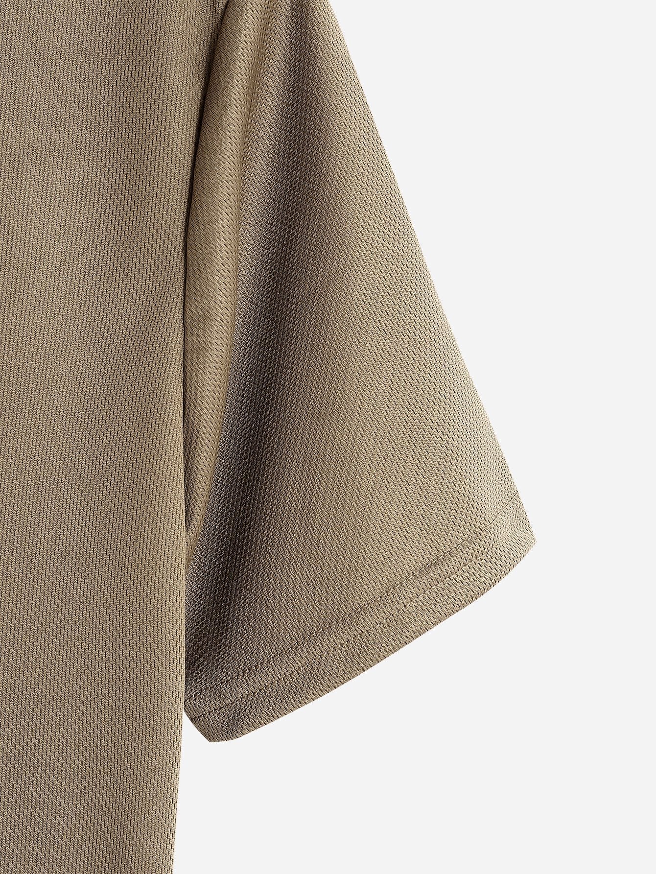 Arc Hem Mesh T-Shirt with Muscle Fit