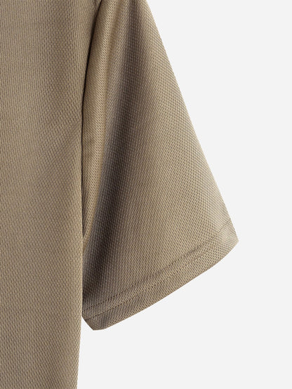 Arc Hem Mesh T-Shirt with Muscle Fit