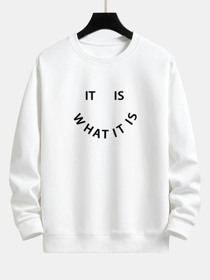 Es ist, was es ist - Print Relaxed Fit Sweatshirt