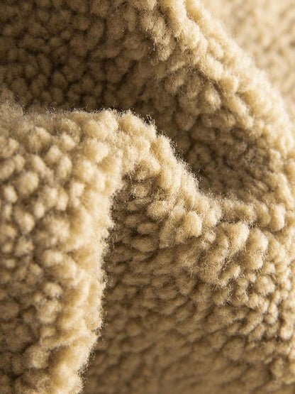 Teddy-Fleece gefütterte Baumwollcordjacke