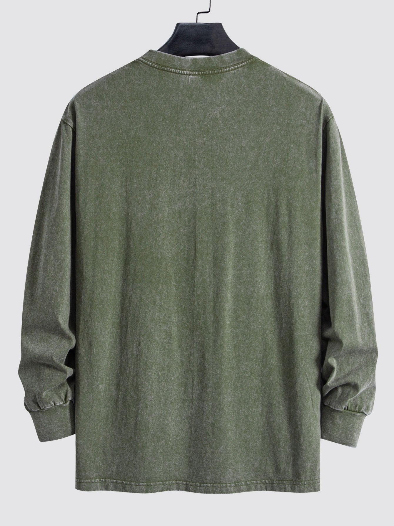 Relaxed Fit Langarm T-Shirt im gewaschenen, distressed Look